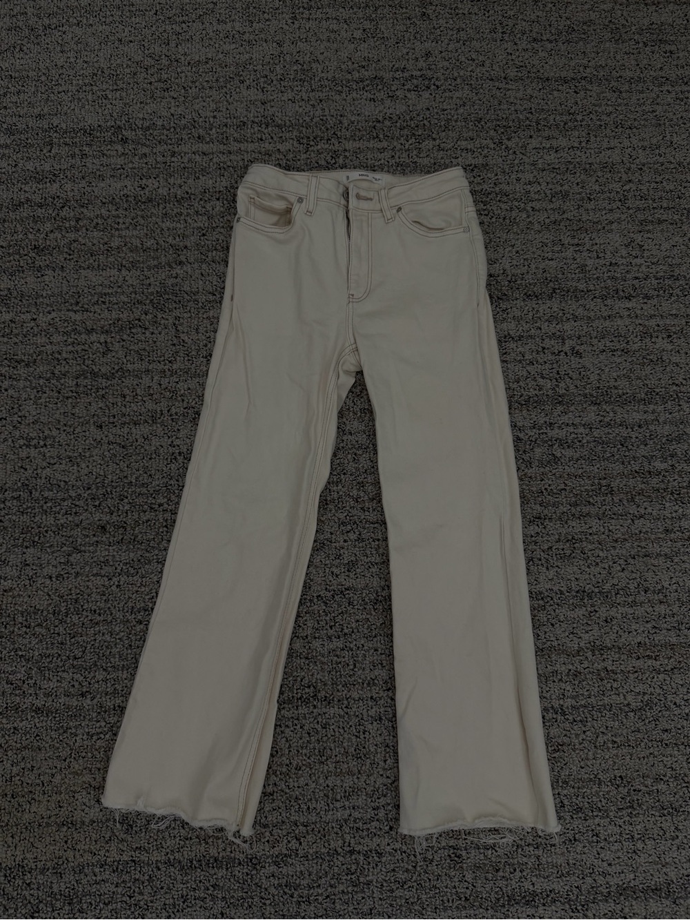 Mango Sienna White Flare Bottom Jeans